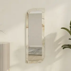 Homitis - Miroir Arni ephèse/marbre - 40x120x2.2 cm OS pas cher