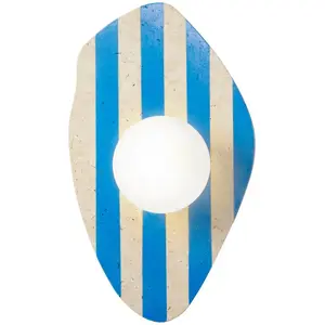 Sheen - Applique murale S mple beige blanc bleu - 42 cm OS pas cher
