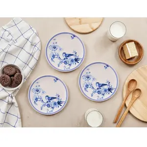 Hermia Concept - 6 Assiettes à dessert bleu/blanc - D.19,3 cm OS