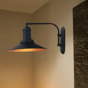ROYALTECH Applique murale Lorato, noire, hauteur 25 cm, métal, E27 pas cher