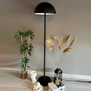 ROYALTECH Lampe sur pied Sandro, noir, hauteur 160 cm, métal, E27 pas cher