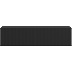 Meuble tv suspendu 128 cm UTAH coloris noir pas cher