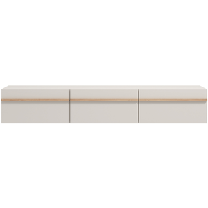 Meuble tv suspendu 192 cm UTAH CHÊNE et beige pas cher