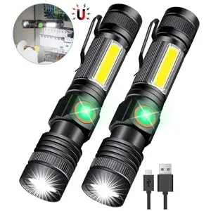 Eveready Lampe De Poche LED Ultra Puissante Lot De 4 - Piles Incluses - Longue Autonomie 30h - Jaune Et Bleu