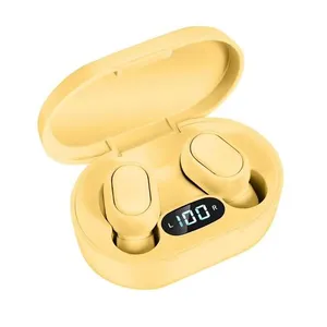 Ecouteurs E7S Ecran LED Bluetooth 5.0 YE-Jaune pas cher