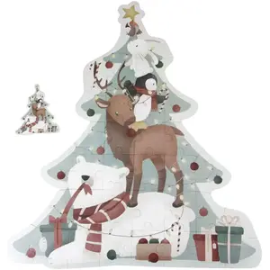 Puzzle de Noël en bois FSC MULTICOLORE Little Dutch