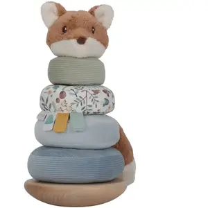 Renard à empiler doudou et bois FSC MULTICOLORE Little Dutch