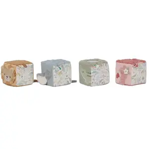 Lot de 4 cubes doux Safari Friends
