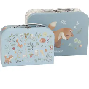 Comparateur de prix : Little Dutch 7244 Forest Friends Lot de 2 valises à jouets Bleu, Forest Friends Bleu