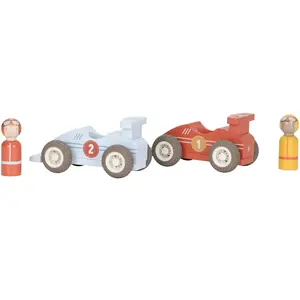 Set de 2 voitures de course en bois