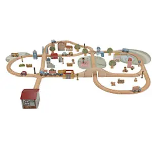 Circuit de train XXL en bois