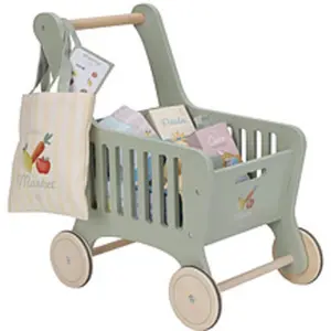 Chariot de courses en bois