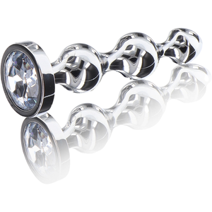 Comparateur de prix : Plug Bijou DIAMOND STAR BEADS M 10.5 x 2.5cm 