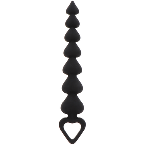Chapelet anal en silicone HEART BEADS 18 x 3.4cm pas cher