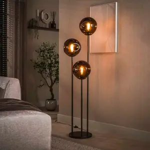 Onooro Bologna Lampadaire E27 à 3 sources lumineuses étagées, BO683-7450/90,