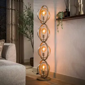 Onooro New York Lampadaire à 4 sources lumineuses, E27, BO683-8323/43,