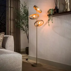Onooro New York Lampadaire E27 à 3 sources lumineuses, BO683-8401/43,