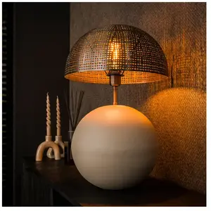 Ecolumeo Porto Kugel Lampe de table E27, BE614-7364/48N, pas cher