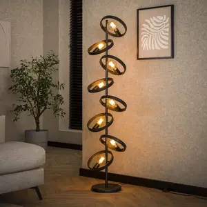 Ecolumeo Onooro New York Lampadaire E27 à 8 sources lumineuses, BE614-8402/76,