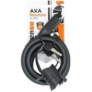 Comparateur de prix : Antivol câble Axa Resolute Noir 180 cm/12 mm 714952