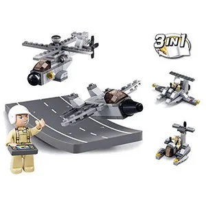 Briques Compatibles Lego - Construction - Aircraft Carrier - - Drones 3 en 1 - Mixte - Sluban pas cher
