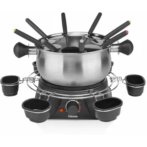 Elektrische Fondueset - LIVOO - DOC287 - 800W - 2L - 8 Personen Regelbare Thermostaat Pfas Vrije Antiaanbakpan