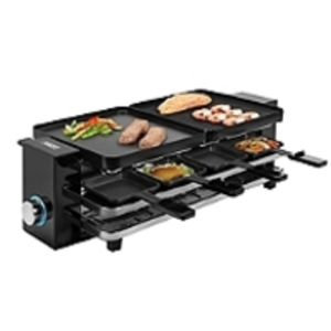 Comparateur de prix : Princess Princess Piano Black 8 - Raclette - 1.2 kWatt - noir