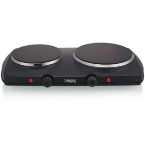 Comparateur de prix : Princess Princess Plaque de cuisson double vitrocéramique 2000 W Noir