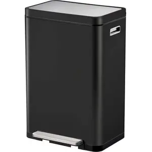 Comparateur de prix : EKO - X-Cube Poubelle à pédale 45 litres - Steel Stainless steel Polypropylene - noir, inox mat