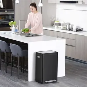 Comparateur de prix : EKO Poubelle à Pédale X-cube Tri Sélectif 20+20l Noir
