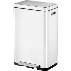 Comparateur de prix : EKO - X-Cube Poubelle à pédale 30 litres - Steel Stainless steel Polypropylene - Blanc, inox mat