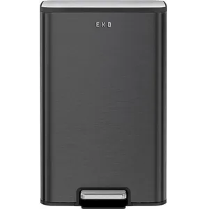 EKO Poubelle à Pédale Marina 50 Litres. Mat Noir.