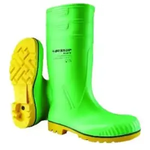 Dunlop Mens Acifort HazGuard Safety Wellington Green/Black/Yellow Size UK 8 EU 42 pas cher
