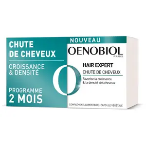 Comparateur de prix : Oenobiol Cheveux Hair Expert Chute de Cheveux Lot de 2 x 60 capsules