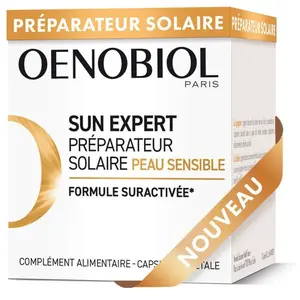 Comparateur de prix : Oenobiol Sun Expert Préparateur Solaire peau sensible 30 capsules