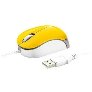 Trust Nanou Micro - Souris - droitiers et gauchers - optique - filaire - USB - jaune pas cher