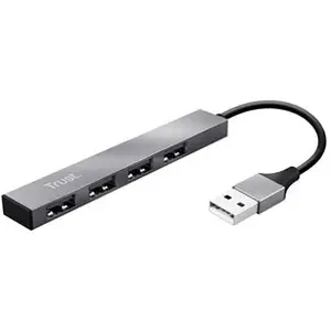 Comparateur de prix : Mini Hub USB - TRUST - Halyx - 4 Ports - USB 2.0 - Couleur Gris