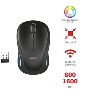 Trust Yvi FX mouse Ambidextre RF Wireless Optical 1600 DPI pas cher