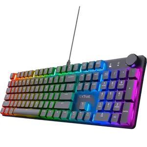 Trust GXT 866 Torix Clavier USB QWERTZ Allemand Noir pas cher
