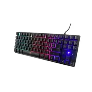 Trust GXT 833 Thado Clavier USB Allemand Noir, Argent