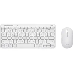 Trust Clavier et souris LYRA blanc FR (DE, Sans fil), Clavier, Blanc pas cher