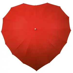 Impliva parapluie en forme de coeur ouverture main 110 cm rouge pas cher
