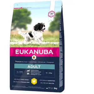 Comparateur de prix : Eukanuba Chien Adulte Nourriture sèche Pour Moyenne Race Poulet 3kg