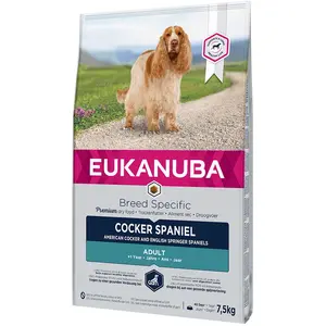 Comparateur de prix : Eukanuba Nourriture Pour Chiens Adultes Cocker Spaniel Au Poulet 7.5kg