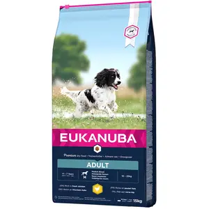 EUKANUBA Croquettes au poulet - Race moyenne - 15kg - Pour chien adulte pas cher