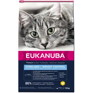 Comparateur de prix : Eukanuba Sterilised / Weight Control Adult pour chat - 10 kg