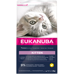 Comparateur de prix : Eukanuba Croquettes au poulet - Toutes races - 2kg - Pour chaton