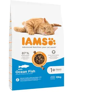 Comparateur de prix : Iams Aliment Pour Chats Adultes à Base De Poisson De Mer Nutrition Avancée 10 Kg