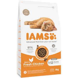 Comparateur de prix : 3 kg Health Kitten & Junior IAMS Pro Active pour chaton