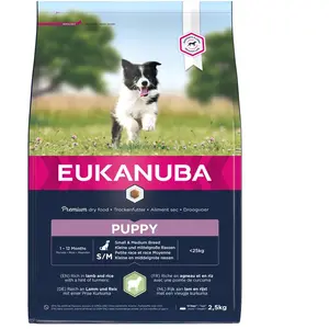 Eukanuba Puppy Small & Medium Breed agneau, riz pour chiot - 2,5 kg